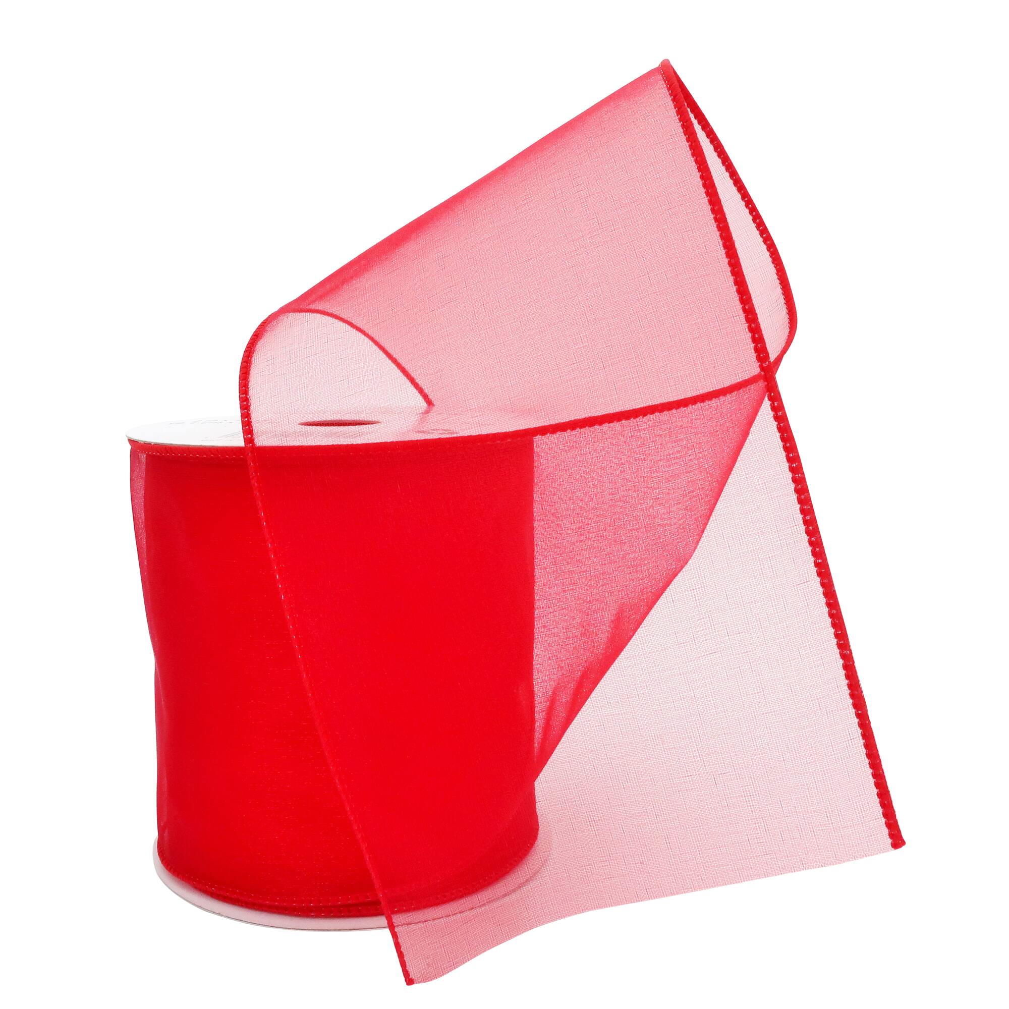 4" x 10yd. Sheer Wired Ribbon by Celebrate It® Specialty